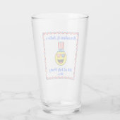4 juli Koele Patriottische Emoji Bierpint Glas (Achterkant)