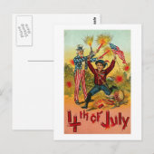 4 juli - kunst briefkaart (Voorkant / Achterkant)