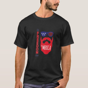 4 juli Laat Vrijheid Klinken Baard En Zonnebril  T-shirt