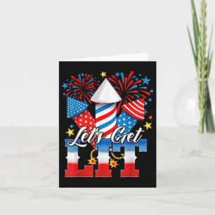 4 juli laat vuurwerk opsteken grappig patriottisch kaart