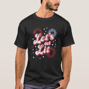 4 juli laat vuurwerk opsteken grappig patriottisch t-shirt