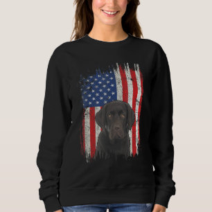 4 juli Labrador American Flag Patriotic Choco Trui