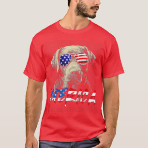 4 juli Labrador Retriever American Flag Patrioti T-shirt