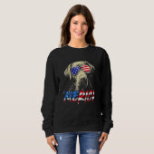 4 juli Labrador Retriever Merica American Fla Trui (Voorkant volledig)