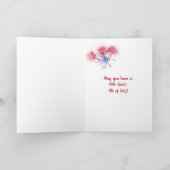 4 juli Labrador Retriever met Flag Vakantie C Feestdagen Kaart (Binnen)