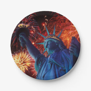 4 juli Lady Liberty Papieren Bordje
