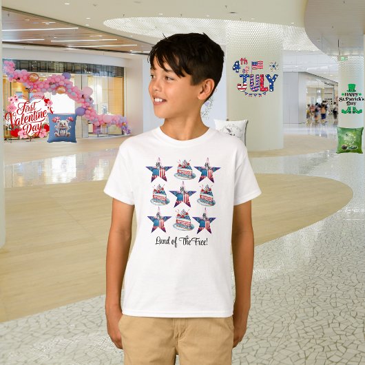 4 juli "Land of the Free" T-shirt