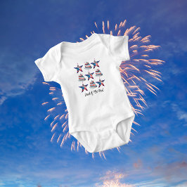 4 juli "Land van de Vrije" Baby Bodysuit