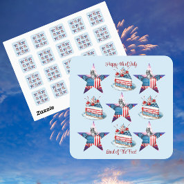 4 Juli "Land van de Vrije" Stickers