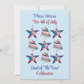 4 Juli "Land van de Vrije" Uitnodiging (Voorkant)