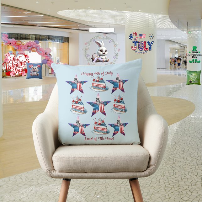 4 Juli "Land van het Vrije" Sierkussen (Creator heeft geüpload)
