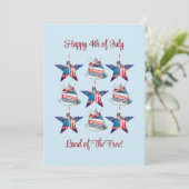 4 Juli "Land van het Vrije" Wenskaart Feestdagenkaart (Staand voorkant)