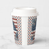 4 juli Landenvlag Papieren Bekers (Rechts)