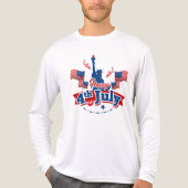 4 juli landmark vlag Tri-Blend shirt (Voorkant volledig)