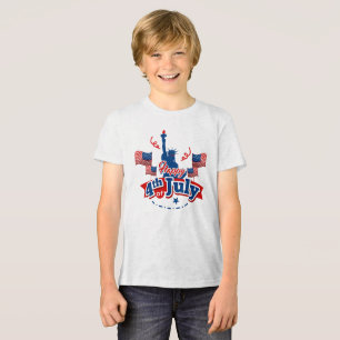 4 juli landmark vlag Tri-Blend shirt