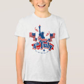 4 juli landmark vlag Tri-Blend shirt (Voorkant)