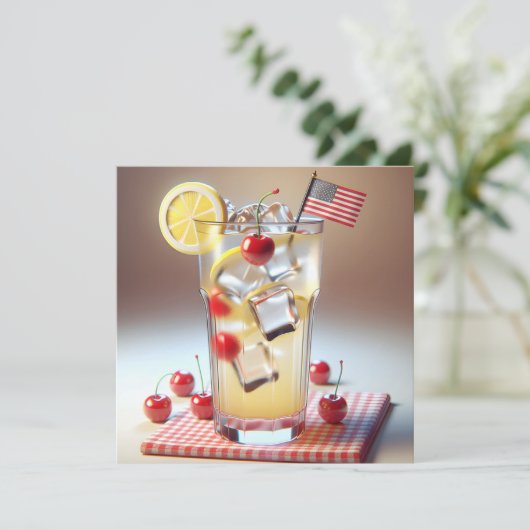 4 juli Lemonade Kaart (Staand voorkant)