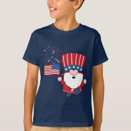 4 juli Leprechaun en Amerikaanse vlag T-shirt