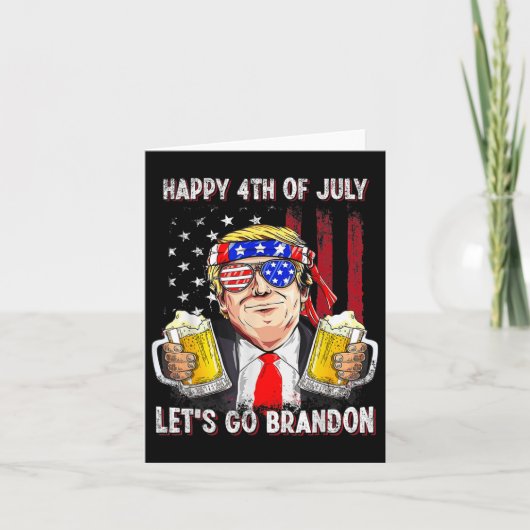4 juli Let's Go Beer Brandon Trump Beer Ameri Kaart (Voorkant)