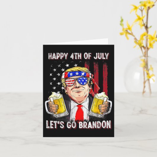 4 juli Let's Go Beer Brandon Trump Beer Ameri Kaart (Gele Bloem)