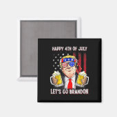 4 juli Let's Go Beer Brandon Trump Beer Ameri Magneet (Voorkant / Achterkant)
