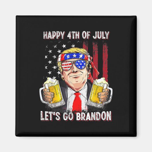 4 juli Let's Go Beer Brandon Trump Beer Ameri Magneet (Voorkant)
