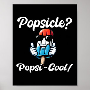 4 juli leuk ijs Amerikaanse vlag patriottisch Poster