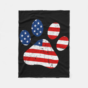 4 juli Leuke hondenpoot VS Amerikaanse vlag Indepe Fleece Deken