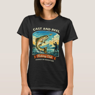 4 juli Leven Vrijheid Streven Vis Grappig Vissen P T-shirt