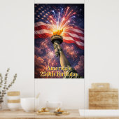 4 juli Liberty Torch Vuurwerk VS 250e Poster (Keuken)