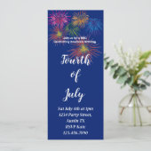 4 Juli Licht de Sky Party Uitnodiging op (Staand voorkant)