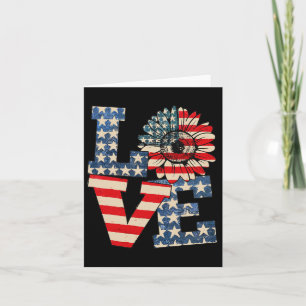 4 juli Liefde Zonnebloem Patriottische Amerikaanse Kaart