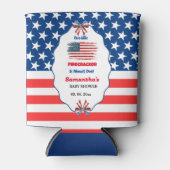 4 juli little firecracker baby shower blikjeskoeler (Voorkant)