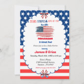 4 juli little firecracker baby shower kaart (Voorkant)