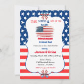 4 juli little firecracker baby shower kaart (Voorkant)