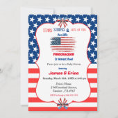 4 juli little firecracker baby shower kaart (Voorkant)