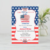 4 juli little firecracker baby shower kaart (Staand voorkant)