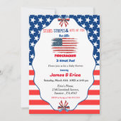 4 juli little firecracker baby shower kaart (Voorkant)