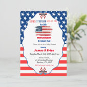 4 juli little firecracker baby shower kaart (Staand voorkant)