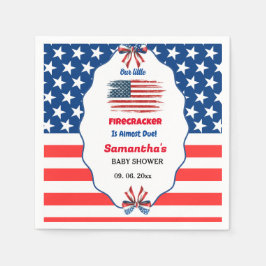 4 juli little firecracker baby shower servet