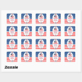 4 juli little firecracker baby shower vierkante sticker (Vel)