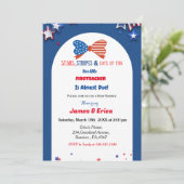 4 juli Little Firectracker baby shower Kaart (Staand voorkant)