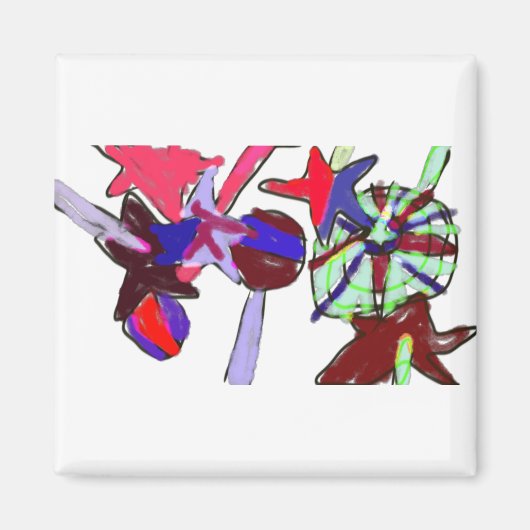 4 juli Lollipops Magneet (Voorkant)