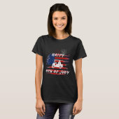 4 juli Looping Parade Vakantie Golfkar Ameri T-shirt (Voorkant volledig)