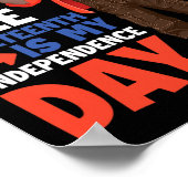 4 juli maakte me niet vrij Juneteenth is mijn onaf Poster (Hoek)