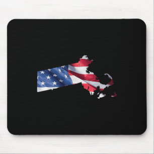 4 juli Machusetts staat Amerikaanse vlag rode Whi Muismat