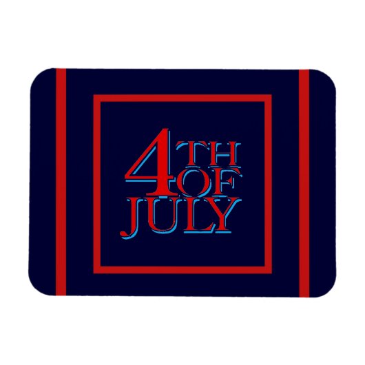 4 juli - magneet (Horizontaal)