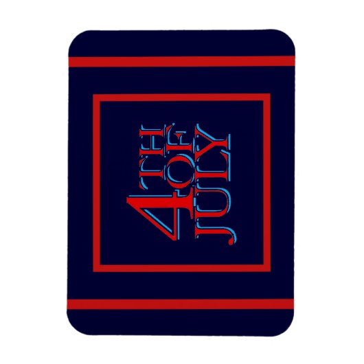 4 juli - magneet (Verticaal)