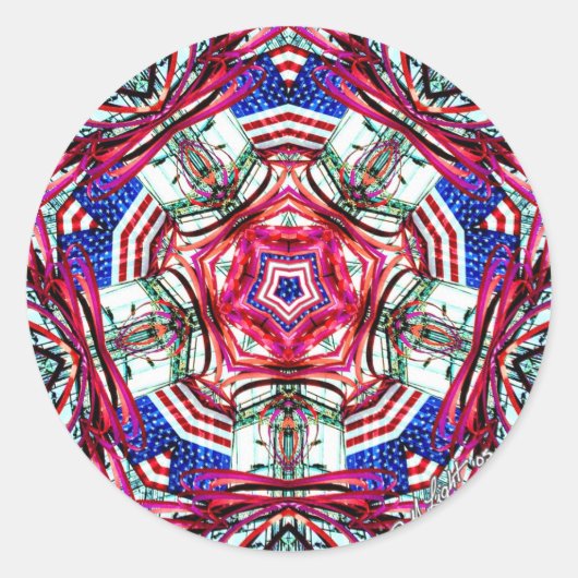 "4 juli" Mandala Stickers (Voorkant)