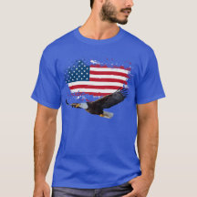 4 juli Mannen blauw T-Shirt